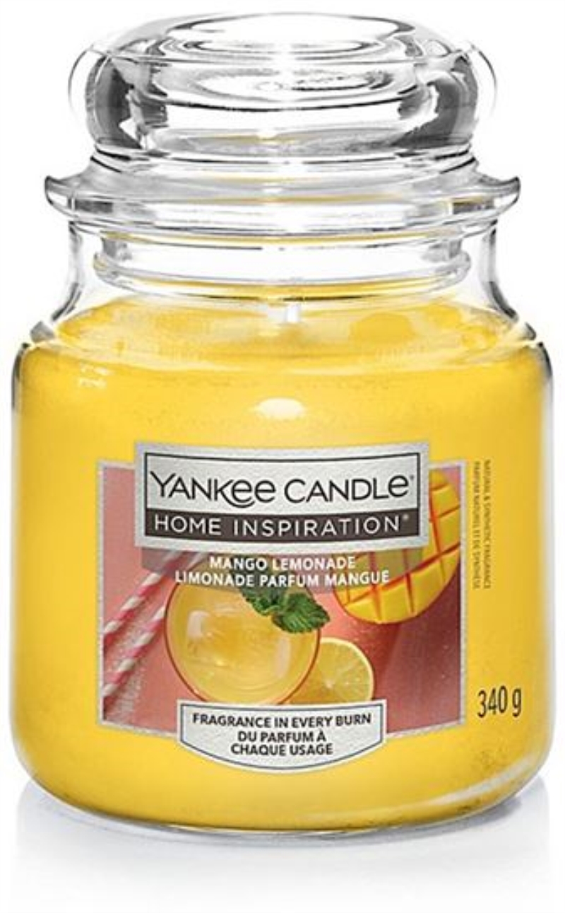 YANKEE CANDLE Yankee Candle Home Inspiration fragranza Mango Lemonade (limonata al mango) candela media